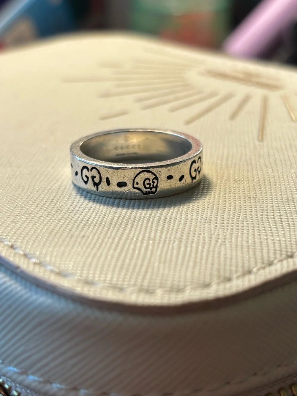 Gucci Ghost Ring Size 9 Sterling Silver